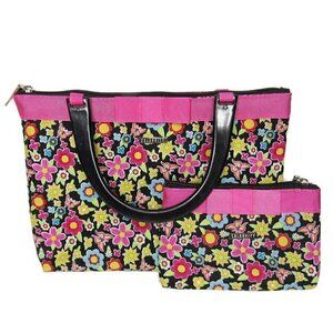 Celebrity - Black Floral Purse with coin purse